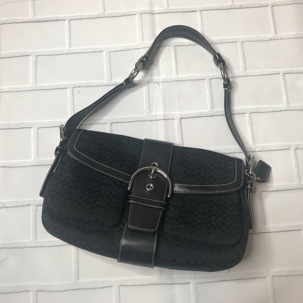 Coach black fabric purse